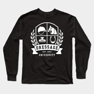 Dressage U Quad Crest white Long Sleeve T-Shirt